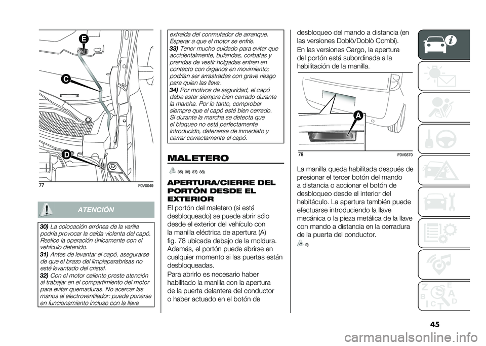FIAT DOBLO COMBI 2021  Manual de Empleo y Cuidado (in Spanish) ����
��B�3�B�B�D�K��������
���
��	 ������	��� � ���� ���	 �� ��	 ��	�����	
������	 �������	� ��	 ��	���	 ��������	 ��� ��	�� �
�%��	�