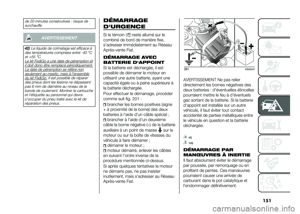 FIAT DOBLO COMBI 2020  Notice dentretien (in French) ����� �4�6 ��
�
���� ���
������
��� �- ��
���� ��
����������� ����
���������
��
�	
�� �	�
���
�� �� ���	����� � ��� ����
����