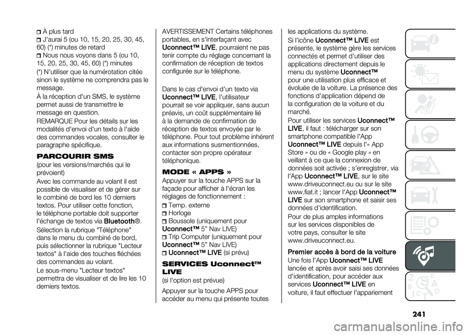 FIAT DOBLO COMBI 2020  Notice dentretien (in French) ����S ��	�� ����
�]������
 �3 �.�� �H�6� �H�3� �4�6� �4�3� �K�6� �L�3�
�N�6�1 �.�^�1 ��
�
���� �� ������ ���� �
��� ���+��
� ���
� �3 �.�� �H�6�
�H