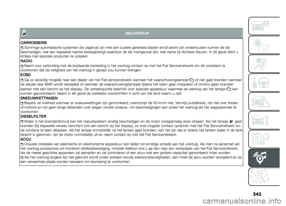FIAT DOBLO COMBI 2019  Instructieboek (in Dutch) ���
�
�����
���	��
� 
�!�+�+�*�#�#�(�+��(
�3������ ���	����	����� ��9��	���� ��� ���	���
���	 ���� ���	 ��� �����
� �����
��	�� �
���