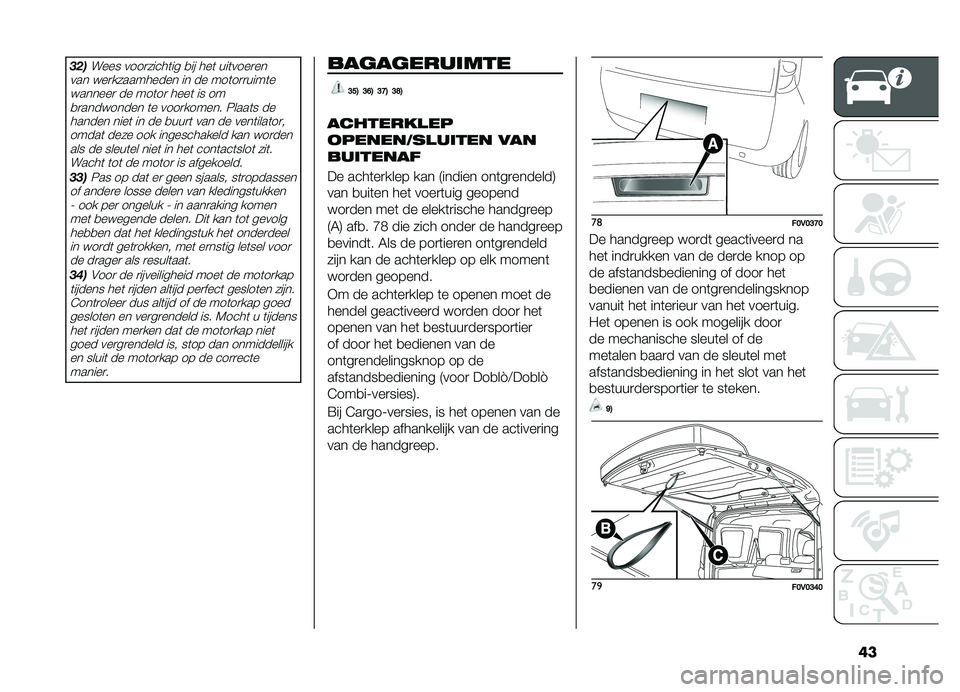 FIAT DOBLO COMBI 2019  Instructieboek (in Dutch) ��
���
���� ����
�����	�� �
�� ���	 ���	����
��
��� ���
���������� �� �� ���	��
�
����	� �������
 �� ���	��
 ����	 �� ���
�
��