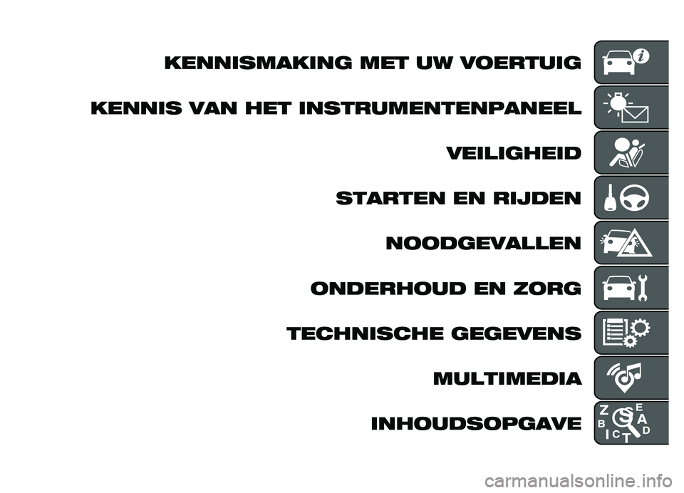 FIAT DOBLO COMBI 2019  Instructieboek (in Dutch) �����	�����	�� ��� �� ��
�����	�
�����	� ��� ��� �	����������������� ���	��	����	�
������� �� ��	�
��� ��
�
���������
�
�