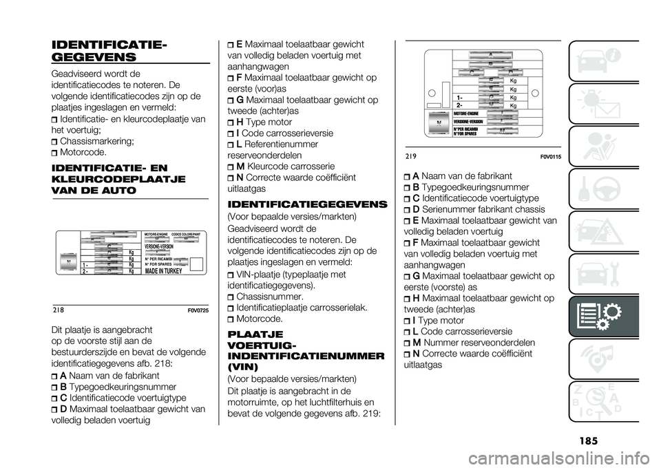 FIAT DOBLO COMBI 2020  Instructieboek (in Dutch) ����	�����	��	����	��
��������
�"���������
� ���
��	 ��
�����	������	������� �	� ���	��
��� ��
�������� �����	������	���