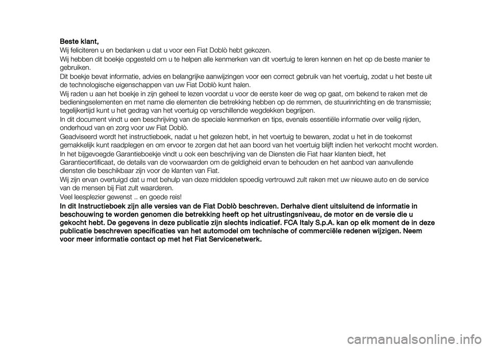FIAT DOBLO COMBI 2021  Instructieboek (in Dutch) 