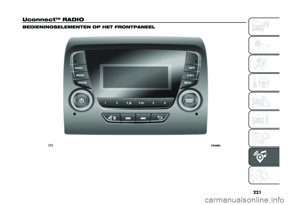 FIAT DOBLO COMBI 2020  Instructieboek (in Dutch) ���
��(�3����(�#�I ����	�
 ����	���	������������ �
� ��� ���
��������
���
��>�%�>�E�F�>   