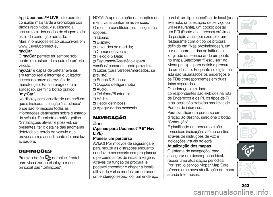 FIAT DOBLO COMBI 2019  Manual de Uso e Manutenção (in Portuguese) ���
�-�����	�
�
����9�4�1�3�� �G��� �������
��������� ���� ����� � ��������
�� ���
����� �����������" ������������ �
�