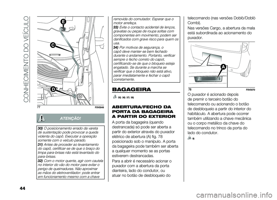 FIAT DOBLO COMBI 2019  Manual de Uso e Manutenção (in Portuguese) ��1��,�K�2�1�G�!�2�,�E������A�2�Y�1�B�D�
�� ��
��E�3�E�E�G�M ��������	
�
��
� �������������� ������ �� ������
�� ���������#�&� ���� �