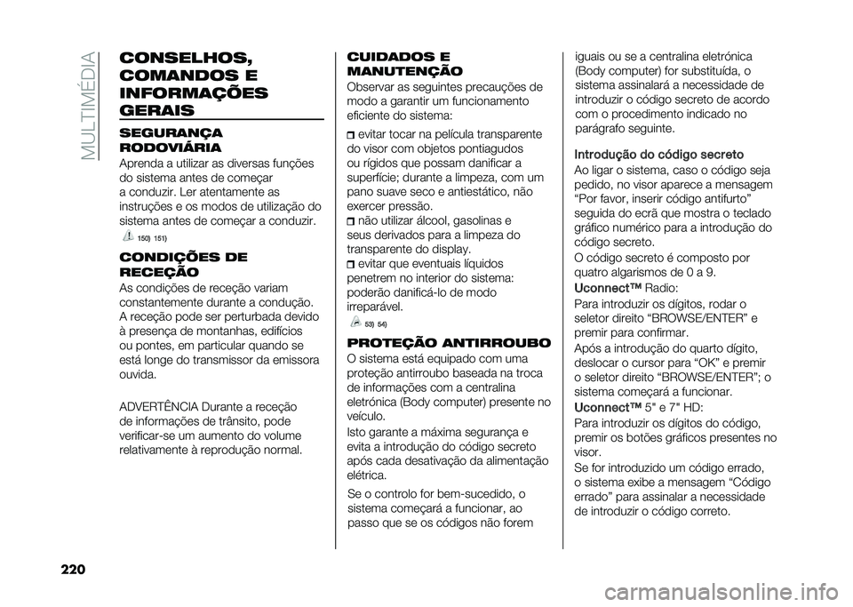 FIAT DOBLO COMBI 2021  Manual de Uso e Manutenção (in Portuguese) ��!�B�D�E�H�!���H�-
��� ����������W
����	���� �
�������	��=��
����	��
������	���	
�������<���	
�-������ � �������� �� �������