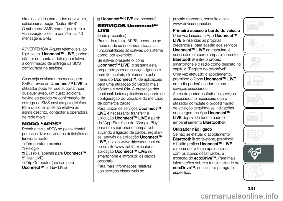 FIAT DOBLO COMBI 2021  Manual de Uso e Manutenção (in Portuguese) �������������� ��� �������� �� ��������"
���������� � ���#�&� �]�D����� �0�!�0�]�
� ���	���� �u�0�!�0 �������v ��������� �
