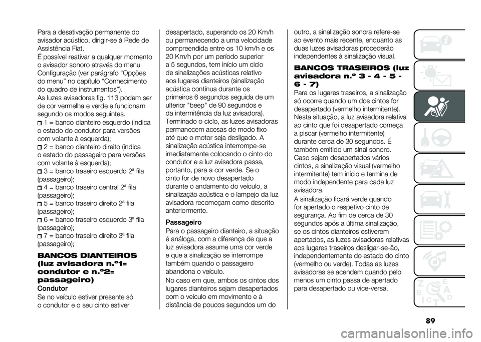 FIAT DOBLO COMBI 2021  Manual de Uso e Manutenção (in Portuguese) ������ � ���������#�&� ���������� ��
�������� ���6������" �����
��� �� �) �8��� ��
�-������(���� �����
� �������� ����