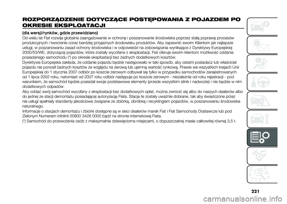 FIAT DOBLO COMBI 2020  Instrukcja obsługi (in Polish) ���
�
���	��
�������� ��������� �	����@�	���
���
 � �	���
���� �	�
���
���� ����	���
��
���
�5��� � �� �� ��G� ��� �*� �
 ����� 