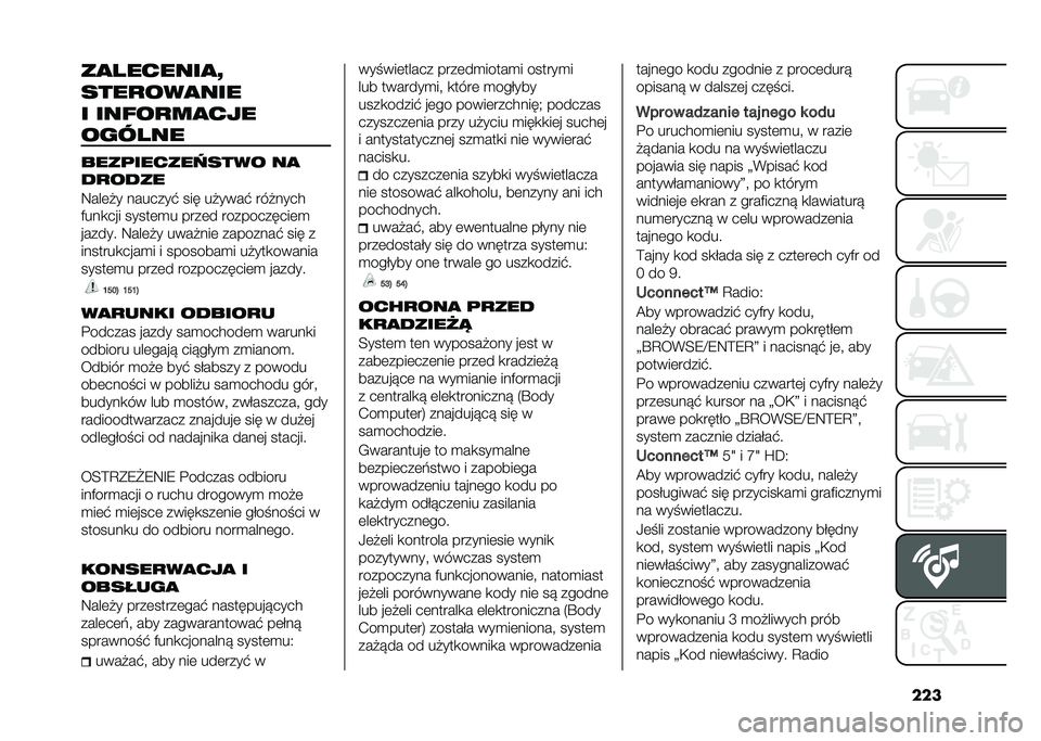 FIAT DOBLO COMBI 2020  Instrukcja obsługi (in Polish) �����
�������
�T
����
���
���
� ��� ��
��
���
������
����	���������� ��
��
����
�:���	�"� �������# ��� ��"����# ���"����
���