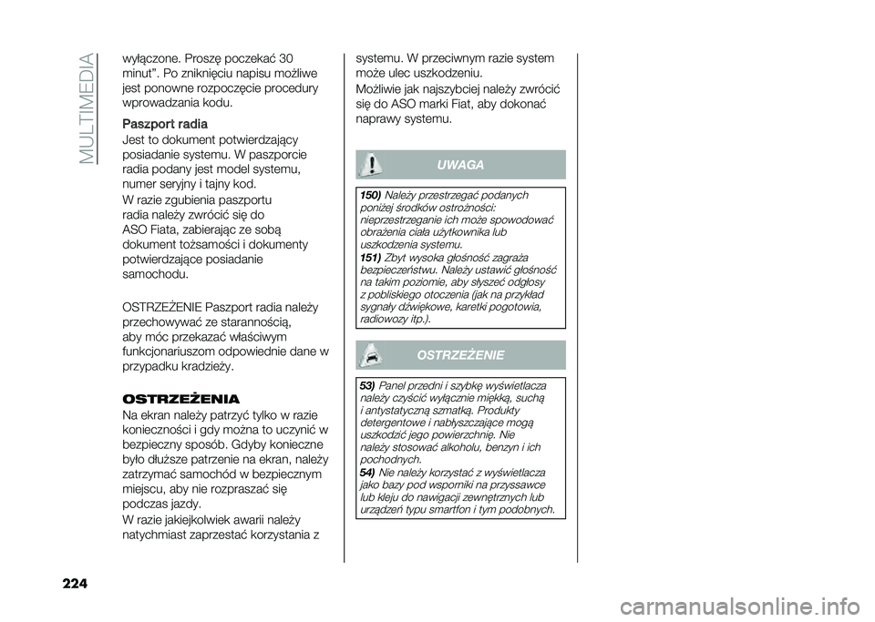 FIAT DOBLO COMBI 2020  Instrukcja obsługi (in Polish) ��C�,�5�?�G�C�9��G�A
��� ���&� �����	� �$����� �����	�
��# �M�=
�
�����@� �$� ����
������ ������ �
��"����	
��	�� �������	 �����������
