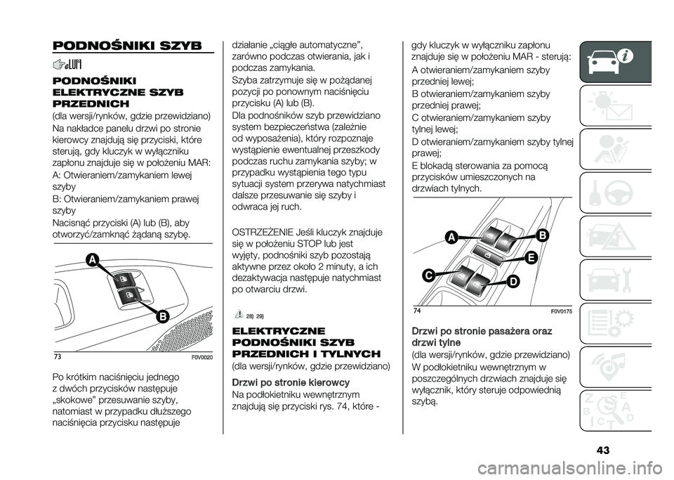 FIAT DOBLO COMBI 2020  Instrukcja obsługi (in Polish) ���	��������� ����
�	���������
������
����� ����
�	�
�������
�4��� ��	�����F����
���! �����	 ����	���������6
�:� ���
�&���