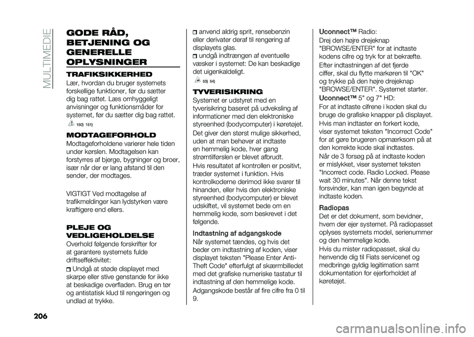 FIAT DOBLO COMBI 2021  Brugs- og vedligeholdelsesvejledning (in Danish) ��5�:�A�9�"�5�#��"�#
���	 ���� ����J
���	����
�� ��
���������
�������
����
�	����
���
�������
�A��	� ����	�
�� �
� ��	����	 �������