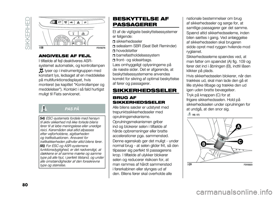 FIAT DOBLO COMBI 2020  Brugs- og vedligeholdelsesvejledning (in Danish) �� �"�;�;�#�6��#�
�� ���	
��>�5�>�A�E�B
����
����� �� ����
�" ���
���
�
� �� ����
 �
��������	�� �4� �6�%
�������� ����������� �� ����