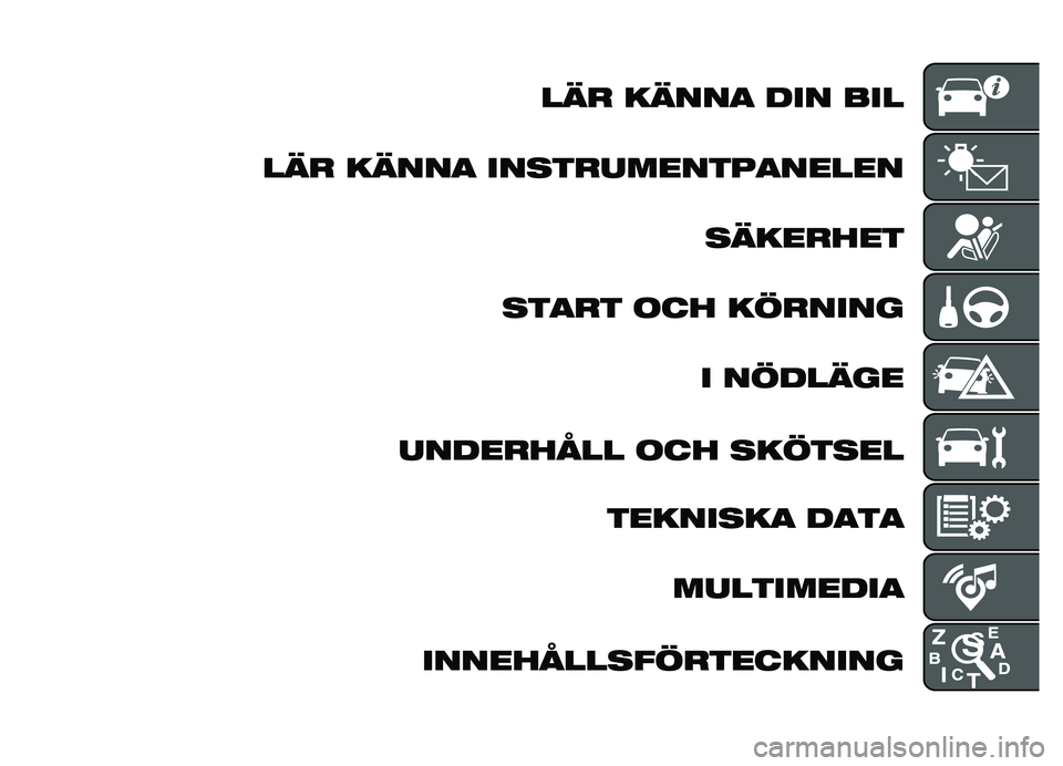 FIAT DOBLO COMBI 2019  Drift- och underhållshandbok (in Swedish) �\b�	� ��	���
 ��� ���\b
�\b�	� ��	���
 ���
�����\f����
��\f�\b�\f� �
�	��\f���\f�
�
��
�� ��� ������� � ����\b�	��\f
����\f����\b�\b ��� �
���