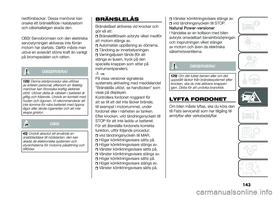 FIAT DOBLO COMBI 2021  Drift- och underhållshandbok (in Swedish) �������������
���� ����� �������� ���
������ ��	�	 ������������ � ���	��� ���	���
��
� ���	������������ ����� ����