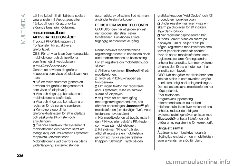 FIAT DOBLO COMBI 2021  Drift- och underhållshandbok (in Swedish) ���7�>��$��%��$�4
���	 �>��	 ���	� ������ �	��� ��� ������� �������
���� �����
�	�� �	��� �4�
�"�&�
�	�	����	 ���	��
�������������
