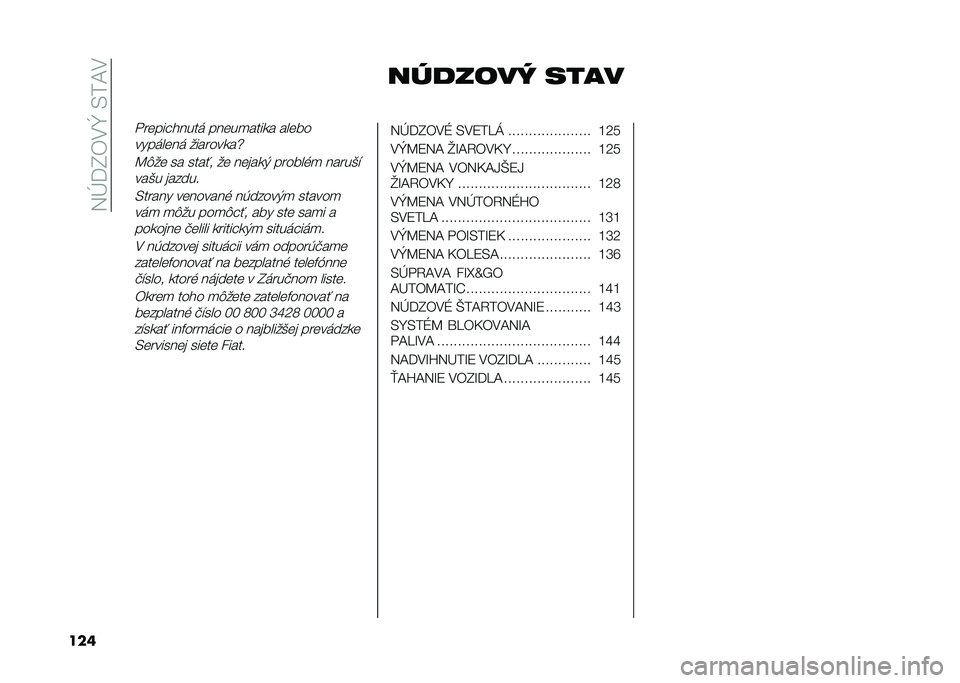 FIAT DOBLO COMBI 2020  Návod na použitie a údržbu (in Slovak) ��5�E��I�)�-�]��.�0�B�-
��� �����	�� ����
���	����!���� ���	��
����� ���	��
������	�� ���������u
�C�%��	 �� ���� � ��	 ��	���� ����