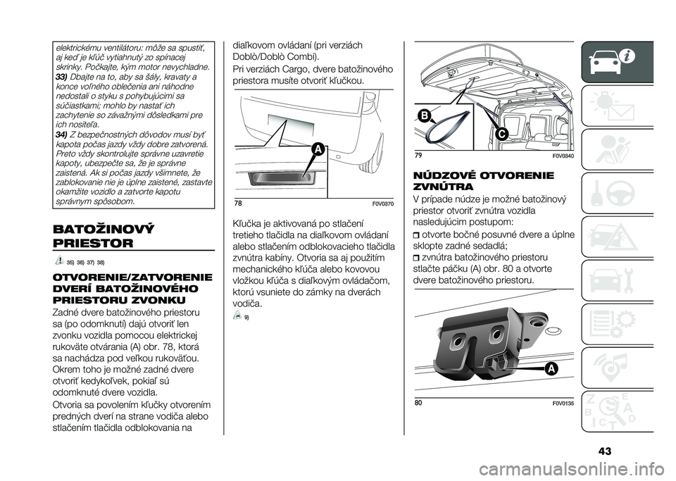 FIAT DOBLO COMBI 2020  Návod na použitie a údržbu (in Slovak) ���	��	�������&�
� ��	����������2 �
�%��	 �� ������� �
�� ��	�
 ��	 ��/�(�" ������!���� �� ���#����	��������� ���"�����	� ���
 �
�