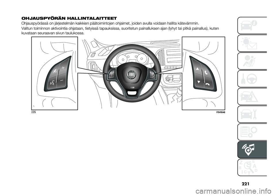 FIAT DOBLO COMBI 2020  Käyttö- ja huolto-ohjekirja (in in Finnish) ���
����
�������� ��
������
��
������
���	�
���������� �� �	���	�������� ��
������ ������������	�� ���	�
����� �	�����