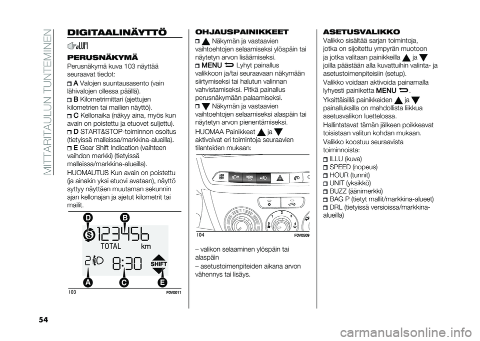 FIAT DOBLO COMBI 2020  Käyttö- ja huolto-ohjekirja (in in Finnish) ��.�9���2�%�9��2�8� �8�&���8�&��*�.�9�&�*�&
�� ���2���
�
��������
����������	�
�1���������� ����
 �;�-�> �������
�����
�
��
� �������#
�