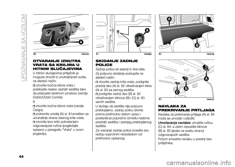 FIAT DOBLO COMBI 2020  Knjižica za upotrebu i održavanje (in Serbian) �� �%��8�0�:�$�:�0�?�4��+�:��$��8�>�B��;
�� �	�
��B� �B�A�C�E
��
���
���� �����
�
�
��
��
� �� ��
����� �
���
��� �����������
�  ������ ��
��