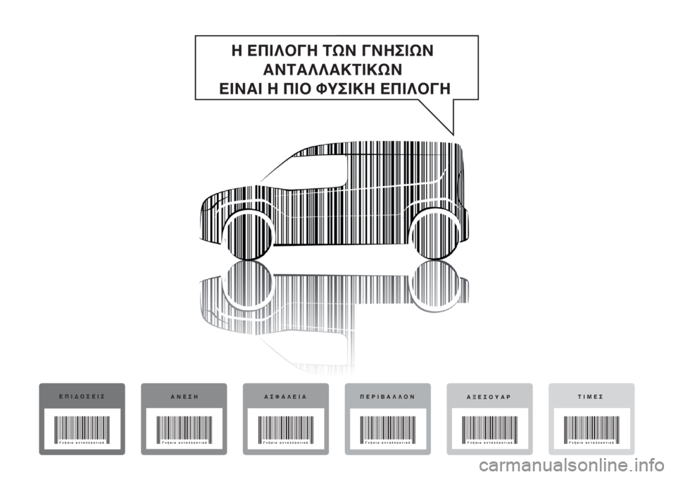 FIAT DOBLO COMBI 2012  ΒΙΒΛΙΟ ΧΡΗΣΗΣ ΚΑΙ ΣΥΝΤΗΡΗΣΗΣ (in Greek) Η ΕΠΙΛΟΓΗ ΤΩΝ ΓΝΗΣΙΩΝ
ΑΝΤΑΛΛΑΚΤΙΚΩΝ
ΕΙΝΑΙ Η ΠΙΟ ΦΥΣΙΚΗ ΕΠΙΛΟΓΗ
ΕΠΙΔΟΣΕΙΣ
ΑΝΕΣΗ ΑΣΦΑΛΕΙΑ ΠΕΡΙΒΑΛΛΟΝ
ΑΞΕΣΟΥΑΡ