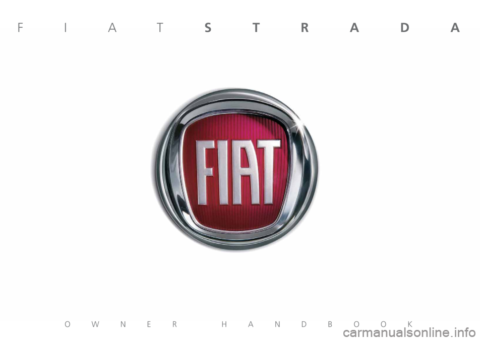 FIAT STRADA 2011  Owner handbook (in English) 