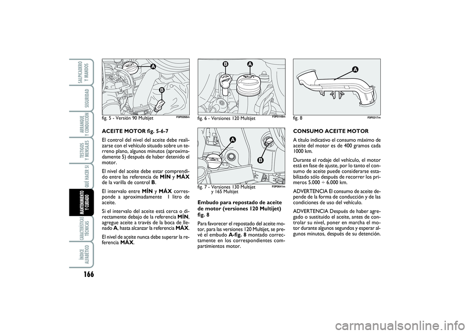 FIAT SCUDO 2016 Manual de Empleo y Cuidado (in Spanish) 166SEGURIDADARRANQUE
Y CONDUCCIÓNTESTIGOS
Y MENSAJESCARACTERÍSTICASTÉCNICASÍNDICE
ALFABÉTICOSALPICADERO
Y MANDOS
QUÉ HACER SIMANTENIMIENTO
Y CUIDADO
Embudo para repostado de aceite
de motor FIAT SCUDO 2016 Manual de Empleo y Cuidado (in Spanish) 166SEGURIDADARRANQUE
Y CONDUCCIÓNTESTIGOS
Y MENSAJESCARACTERÍSTICASTÉCNICASÍNDICE
ALFABÉTICOSALPICADERO
Y MANDOS
QUÉ HACER SIMANTENIMIENTO
Y CUIDADO
Embudo para repostado de aceite
de motor