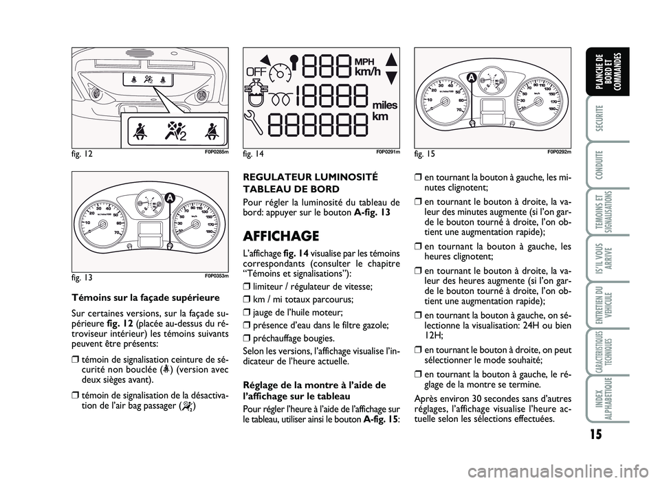 FIAT SCUDO 2013 Notice dentretien (in French) 15
SECURITE
CO\fDUITE
TEMOI\fS ETSIG\fALISATIO\fS
ISÕIL VOUS
ARRIVE
E\fTRETIE\f DU
VE\bICULE
CARACTERISTIQUES
TEC\b\fIQUES
I\fDEX
ALP\bABETIQUE
PLA\fC\bE DE
BORD ET
COMMA\fDES
R EG U LA TEU R L U M FIAT SCUDO 2013 Notice dentretien (in French) 15
SECURITE
CO\fDUITE
TEMOI\fS ETSIG\fALISATIO\fS
ISÕIL VOUS
ARRIVE
E\fTRETIE\f DU
VE\bICULE
CARACTERISTIQUES
TEC\b\fIQUES
I\fDEX
ALP\bABETIQUE
PLA\fC\bE DE
BORD ET
COMMA\fDES
R EG U LA TEU R L U M