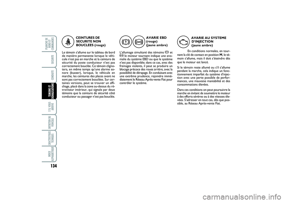 FIAT SCUDO 2015 Notice dentretien (in French) 134S’IL VOUS
ARRIVEENTRETIEN DU
VEHICULECARACTERISTIQUES
TECHNIQUESINDEX
ALPHABETIQUEPLANCHE DE
BORD ET
COMMANDES
SECURITECONDUITETEMOINS ET
SIGNALISATIONS
AVARIE EBD
(rouge)
(jaune ambre)
L’allu FIAT SCUDO 2015 Notice dentretien (in French) 134S’IL VOUS
ARRIVEENTRETIEN DU
VEHICULECARACTERISTIQUES
TECHNIQUESINDEX
ALPHABETIQUEPLANCHE DE
BORD ET
COMMANDES
SECURITECONDUITETEMOINS ET
SIGNALISATIONS
AVARIE EBD
(rouge)
(jaune ambre)
L’allu