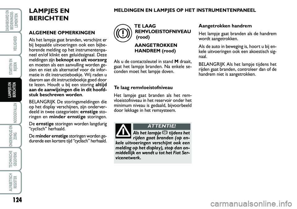 FIAT SCUDO 2013 Instructieboek (in Dutch) 124
NOO\bGEVALLEN
ON\bER\fOU\b EN
ZORG
TEC\fNISC\fE
GEGEVENS
ALFABETISC\f
REGISTER
\bAS\fBOAR\b EN
BE\bIENINGSE FIAT SCUDO 2013 Instructieboek (in Dutch) 124
NOO\bGEVALLEN
ON\bER\fOU\b EN
ZORG
TEC\fNISC\fE
GEGEVENS
ALFABETISC\f
REGISTER
\bAS\fBOAR\b EN
BE\bIENINGSE