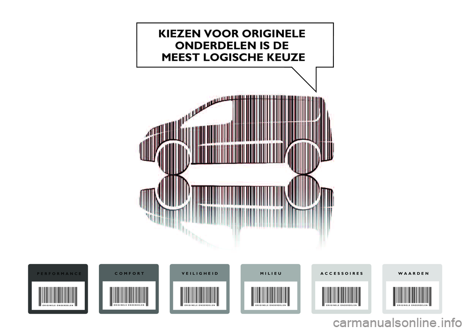 FIAT SCUDO 2013  Instructieboek (in Dutch) KIE Z EN  V O OR O RIG IN ELE  
O NDER D ELE N  I S  D E 
M EEST  L O GIS C H E K EU ZEP ER FO RM AN CEC O M FO RT VEIL IG H EID MIL IE U WAARD EN
A CCESSO IR ESO RIG IN ELE  O NDER D ELE NO RIG IN EL