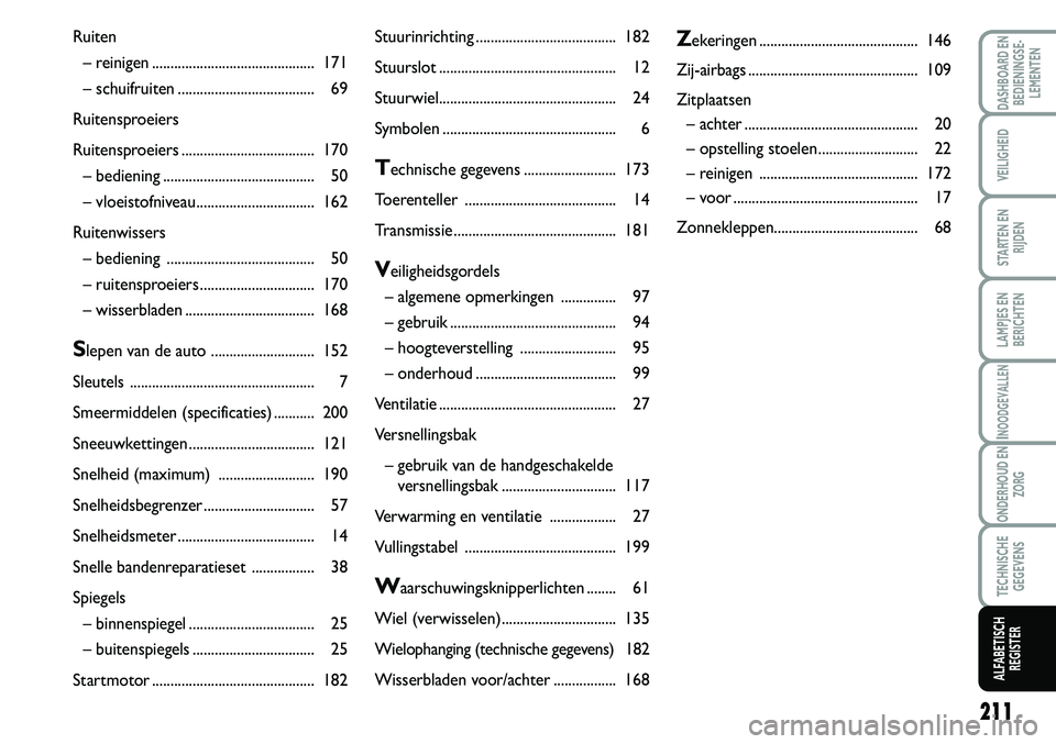 FIAT SCUDO 2013 Instructieboek (in Dutch) 21 1
LAMPJES EN
\fERICHTEN
DASH\fOARD EN
\fEDIENINGSE FIAT SCUDO 2013 Instructieboek (in Dutch) 21 1
LAMPJES EN
\fERICHTEN
DASH\fOARD EN
\fEDIENINGSE