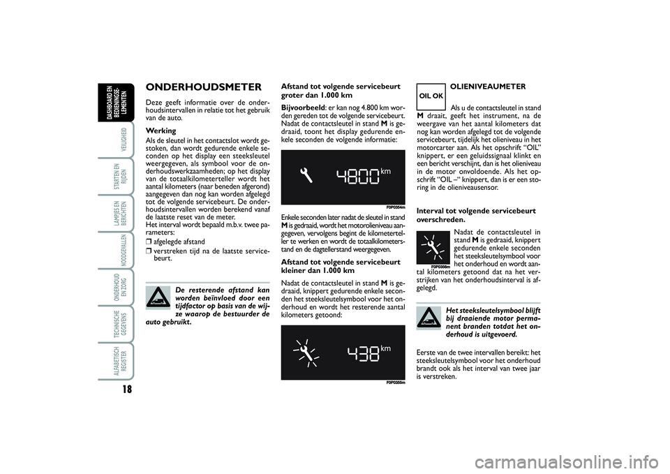 FIAT SCUDO 2015 Instructieboek (in Dutch) 18VEILIGHEIDSTARTEN EN
RIJDENLAMPJES EN
BERICHTENNOODGEVALLENONDERHOUD
EN ZORGTECHNISCHE
GEGEVENSALFABETISCH
REGISTERDASHBOARD EN
BEDIENINGSE-
LEMENTEN
ONDERHOUDSMETERDeze geeft informatie over de on FIAT SCUDO 2015 Instructieboek (in Dutch) 18VEILIGHEIDSTARTEN EN
RIJDENLAMPJES EN
BERICHTENNOODGEVALLENONDERHOUD
EN ZORGTECHNISCHE
GEGEVENSALFABETISCH
REGISTERDASHBOARD EN
BEDIENINGSE-
LEMENTEN
ONDERHOUDSMETERDeze geeft informatie over de on
