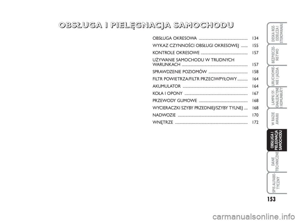 FIAT SCUDO 2010 Instrukcja obsługi (in Polish) OBSŁUGA OKRESOWA ................................................... 134
WYKAZ CZYNNOŚCI OBSŁUGI OKRESOWEJ ....... 155
KONTROLE OKRESOWE ................................................. 157
UŻYWA FIAT SCUDO 2010 Instrukcja obsługi (in Polish) OBSŁUGA OKRESOWA ................................................... 134
WYKAZ CZYNNOŚCI OBSŁUGI OKRESOWEJ ....... 155
KONTROLE OKRESOWE ................................................. 157
UŻYWA