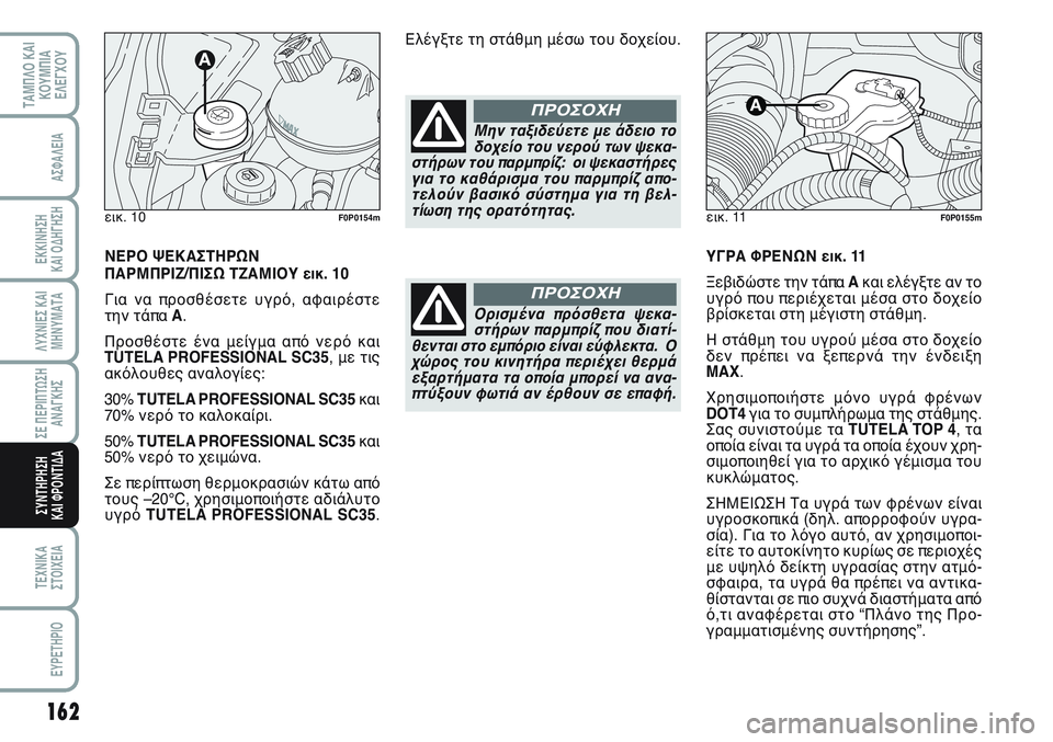 FIAT SCUDO 2012  ΒΙΒΛΙΟ ΧΡΗΣΗΣ ΚΑΙ ΣΥΝΤΗΡΗΣΗΣ (in Greek) 162
ΛΥΧΝΙΕΣ ΚΑΙ
ΜΗΝΥΜΑΤΑ
ΤΕΧΝΙΚΑ
ΣΤΟΙΧΕΙΑ
EYPETHPIO
ΤΑΜΠΛΟ ΚΑΙ
ΚΟΥΜΠΙΑ
ΕΛΕΓΧΟΥ
ΑΣΦΑΛΕΙΑ
ΕΚΚΙΝΗΣΗ 
ΚΑΙ ΟΔΗΓΗΣΗ
ΣΕ Π