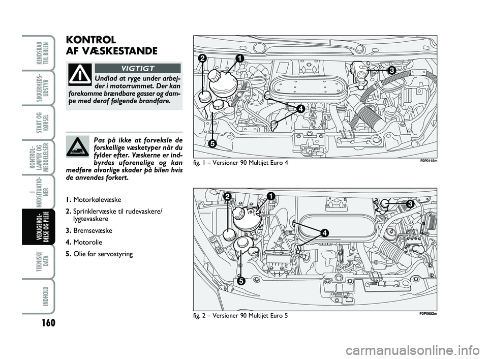 FIAT SCUDO 2013 Brugs- og vedligeholdelsesvejledning (in Danish) 160
KONTROL-
LAMPER OG
MEDDELELSER
TEKNISKE
D ATA
INDHOLD
KENDSKAB
TIIL BIILEN
SIKKERHEDS-
UDSTYR
START OG
KØRSEL
I
NØDSITUATIO-
NER
VEDLIGEHOL-
DELSE OG PLEJE
KONTROL
AF VÆSKESTANDE
fig. 1 – FIAT SCUDO 2013 Brugs- og vedligeholdelsesvejledning (in Danish) 160
KONTROL-
LAMPER OG
MEDDELELSER
TEKNISKE
D ATA
INDHOLD
KENDSKAB
TIIL BIILEN
SIKKERHEDS-
UDSTYR
START OG
KØRSEL
I
NØDSITUATIO-
NER
VEDLIGEHOL-
DELSE OG PLEJE
KONTROL
AF VÆSKESTANDE
fig. 1 –
