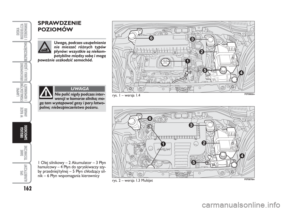 FIAT FIORINO 2016 Instrukcja obsługi (in Polish) 162
DESKA
ROZDZIELCZA
I STEROWANIE
SPIS
ALFABETYCZNY
DANE
TECHNICZNE
W RAZIE
AWARII
LAMPKI
SYGNALIZACYJNE
I KOMUNIKATY
BEZPIECZEŃSTWO
URUCHOMIENIE
SILNIKA I JAZDA
OBSŁUGA
SAMOCHODU
SPRAWDZ FIAT FIORINO 2016 Instrukcja obsługi (in Polish) 162
DESKA
ROZDZIELCZA
I STEROWANIE
SPIS
ALFABETYCZNY
DANE
TECHNICZNE
W RAZIE
AWARII
LAMPKI
SYGNALIZACYJNE
I KOMUNIKATY
BEZPIECZEŃSTWO
URUCHOMIENIE
SILNIKA I JAZDA
OBSŁUGA
SAMOCHODU
SPRAWDZ