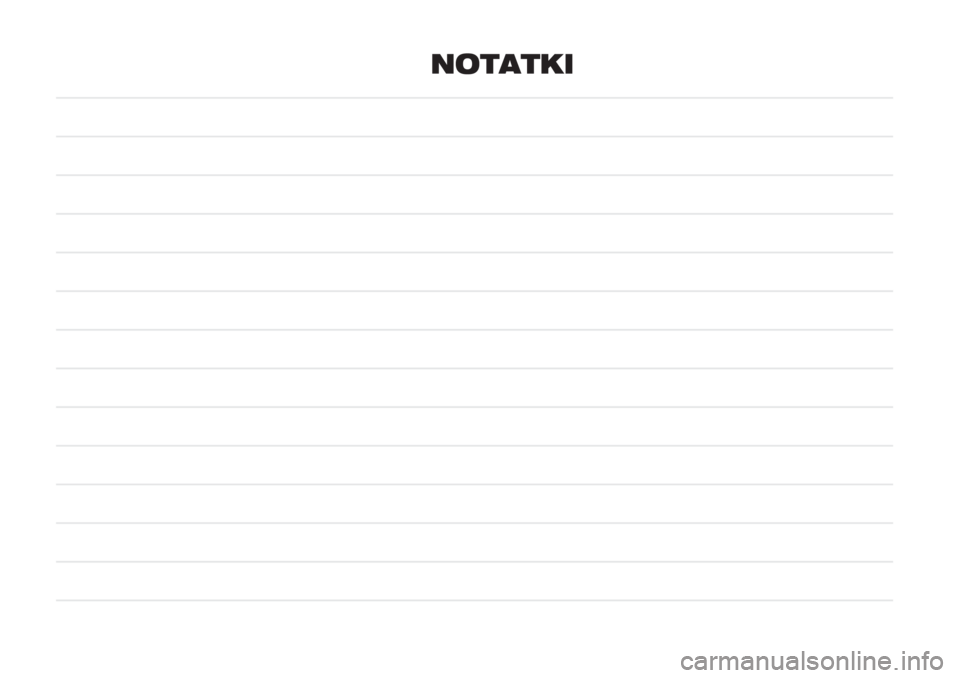 FIAT FIORINO 2019  Instrukcja obsługi (in Polish) NOTATKI 