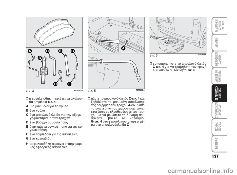 FIAT FIORINO 2009 ΒΙΒΛΙΟ ΧΡΗΣΗΣ ΚΑΙ ΣΥΝΤΗΡΗΣΗΣ (in Greek) εικ. 4F0T0281m
127
ΛΥΧΝΙΕΣ ΚΑΙ
ΜΗΝΥΜΑΤΑ
ΣΥΝΤΗΡΗΣΗ ΚΑΙ
ΦΡΟΝΤΙΔΑ
ΤΕΧΝΙΚΑ
ΣΤΟΙΧΕΙΑ
ΕΥΡΕΤΗΡΙΟ
ΤΑΜΠΛΟ ΚΑΙ
ΚΟΥΜΠΙΑ
ΕΛΕΓΧ FIAT FIORINO 2009 ΒΙΒΛΙΟ ΧΡΗΣΗΣ ΚΑΙ ΣΥΝΤΗΡΗΣΗΣ (in Greek) εικ. 4F0T0281m
127
ΛΥΧΝΙΕΣ ΚΑΙ
ΜΗΝΥΜΑΤΑ
ΣΥΝΤΗΡΗΣΗ ΚΑΙ
ΦΡΟΝΤΙΔΑ
ΤΕΧΝΙΚΑ
ΣΤΟΙΧΕΙΑ
ΕΥΡΕΤΗΡΙΟ
ΤΑΜΠΛΟ ΚΑΙ
ΚΟΥΜΠΙΑ
ΕΛΕΓΧ