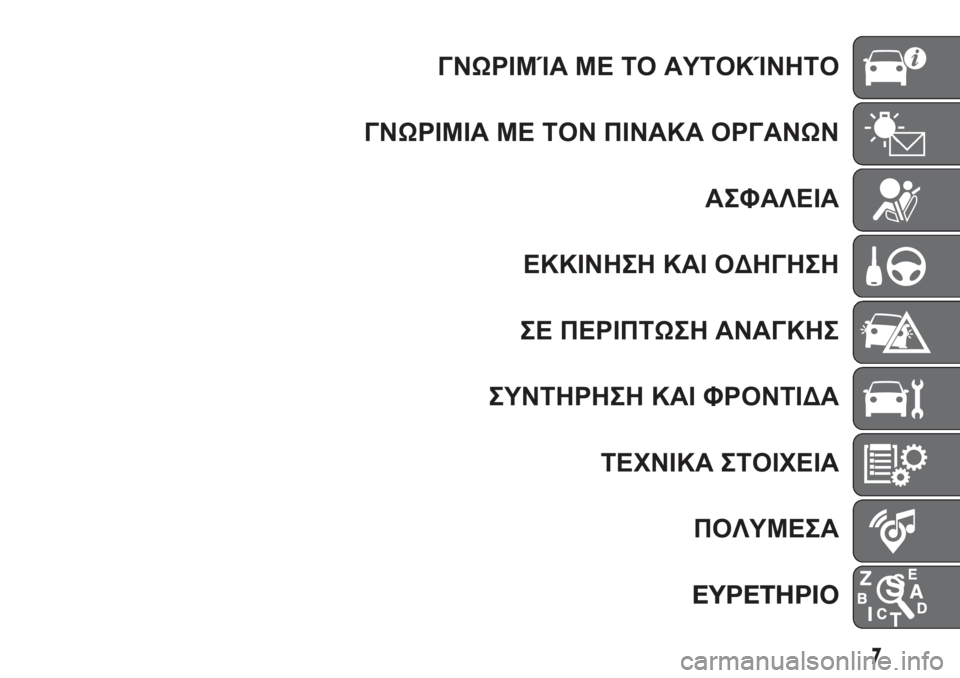 FIAT FIORINO 2018 ΒΙΒΛΙΟ ΧΡΗΣΗΣ ΚΑΙ ΣΥΝΤΗΡΗΣΗΣ (in Greek) ΓΝΩΡΙΜΊΑ ΜΕ ΤΟ ΑΥΤΟΚΊΝΗΤΟ
ΓΝΩΡΙΜΙΑ ΜΕ ΤΟΝ ΠΙΝΑΚΑ ΟΡΓΑΝΩΝ
ΑΣΦΑΛΕΙΑ
ΕΚΚΙΝΗΣΗ ΚΑΙ ΟΔΗΓΗΣΗ
ΣΕ ΠΕΡΙΠΤΩΣΗ ΑΝΑΓΚΗΣ
FIAT FIORINO 2018 ΒΙΒΛΙΟ ΧΡΗΣΗΣ ΚΑΙ ΣΥΝΤΗΡΗΣΗΣ (in Greek) ΓΝΩΡΙΜΊΑ ΜΕ ΤΟ ΑΥΤΟΚΊΝΗΤΟ
ΓΝΩΡΙΜΙΑ ΜΕ ΤΟΝ ΠΙΝΑΚΑ ΟΡΓΑΝΩΝ
ΑΣΦΑΛΕΙΑ
ΕΚΚΙΝΗΣΗ ΚΑΙ ΟΔΗΓΗΣΗ
ΣΕ ΠΕΡΙΠΤΩΣΗ ΑΝΑΓΚΗΣ