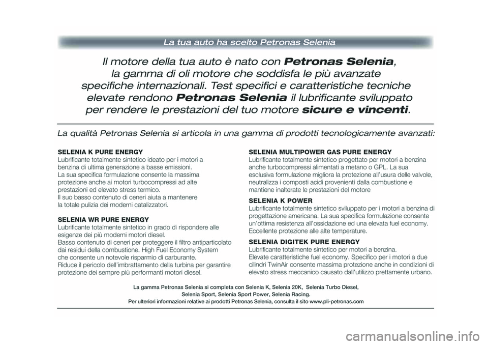 FIAT 124 SPIDER 2018 Libretto Uso Manutenzione (in Italian) FIAT 124 SPIDER 2018 Libretto Uso Manutenzione (in Italian)