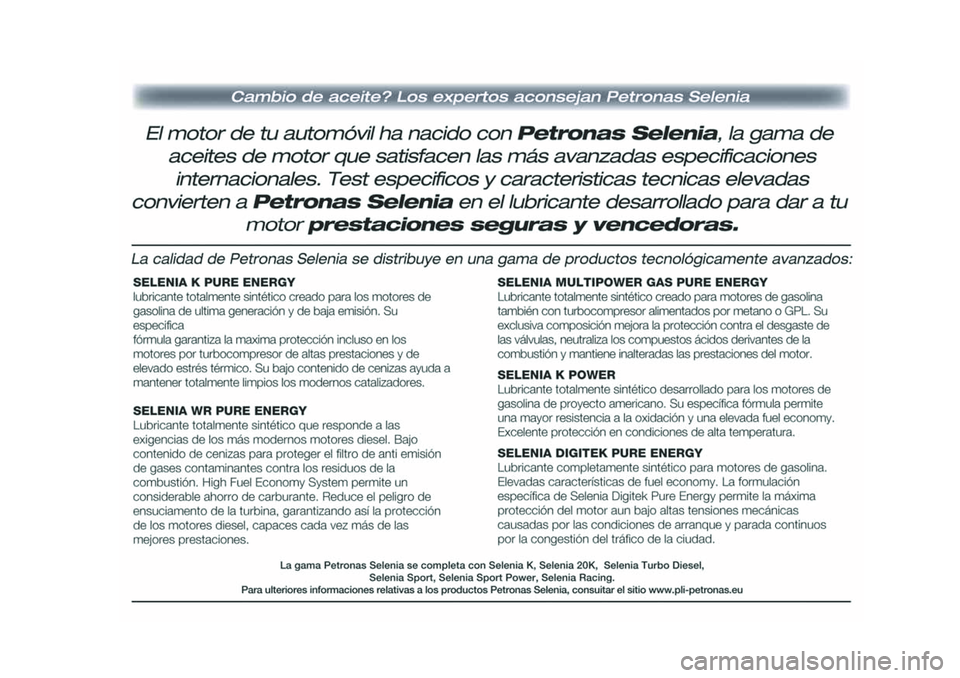 FIAT 124 SPIDER 2018  Manual de Empleo y Cuidado (in Spanish) 