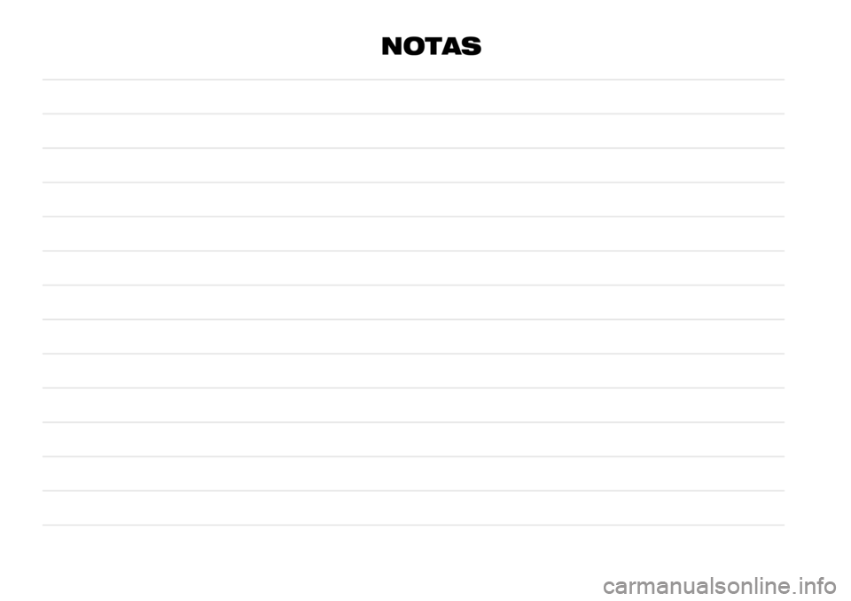 FIAT 124 SPIDER 2019 Manual de Empleo y Cuidado (in Spanish) NOTAS FIAT 124 SPIDER 2019 Manual de Empleo y Cuidado (in Spanish) NOTAS
