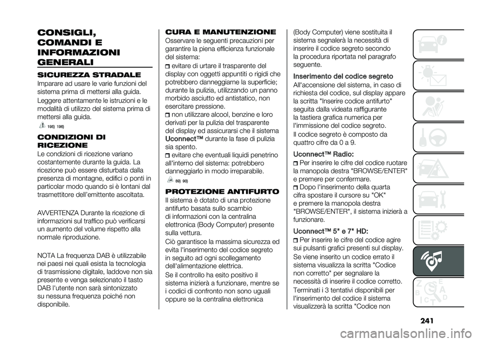 FIAT TIPO 5DOORS STATION WAGON 2021  Libretto Uso Manutenzione (in Italian) �����	�
������G
��	���
�� �
��
��	������	�
�
���
�����
����
����� ��������
�<�
��	��	�� �	� ���	�� �� ��	��� �������� ���
���
