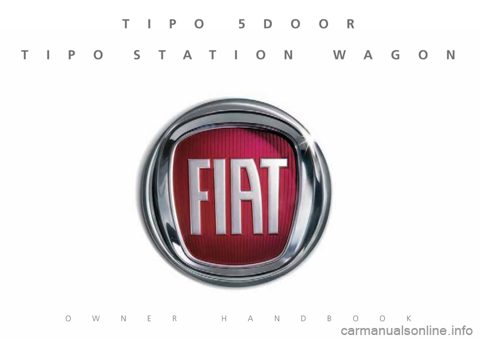 FIAT TIPO 5DOORS STATION WAGON 2020  Owner handbook (in English) 