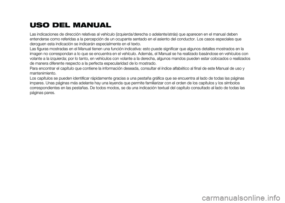 FIAT TIPO 5DOORS STATION WAGON 2021  Manual de Empleo y Cuidado (in Spanish) 